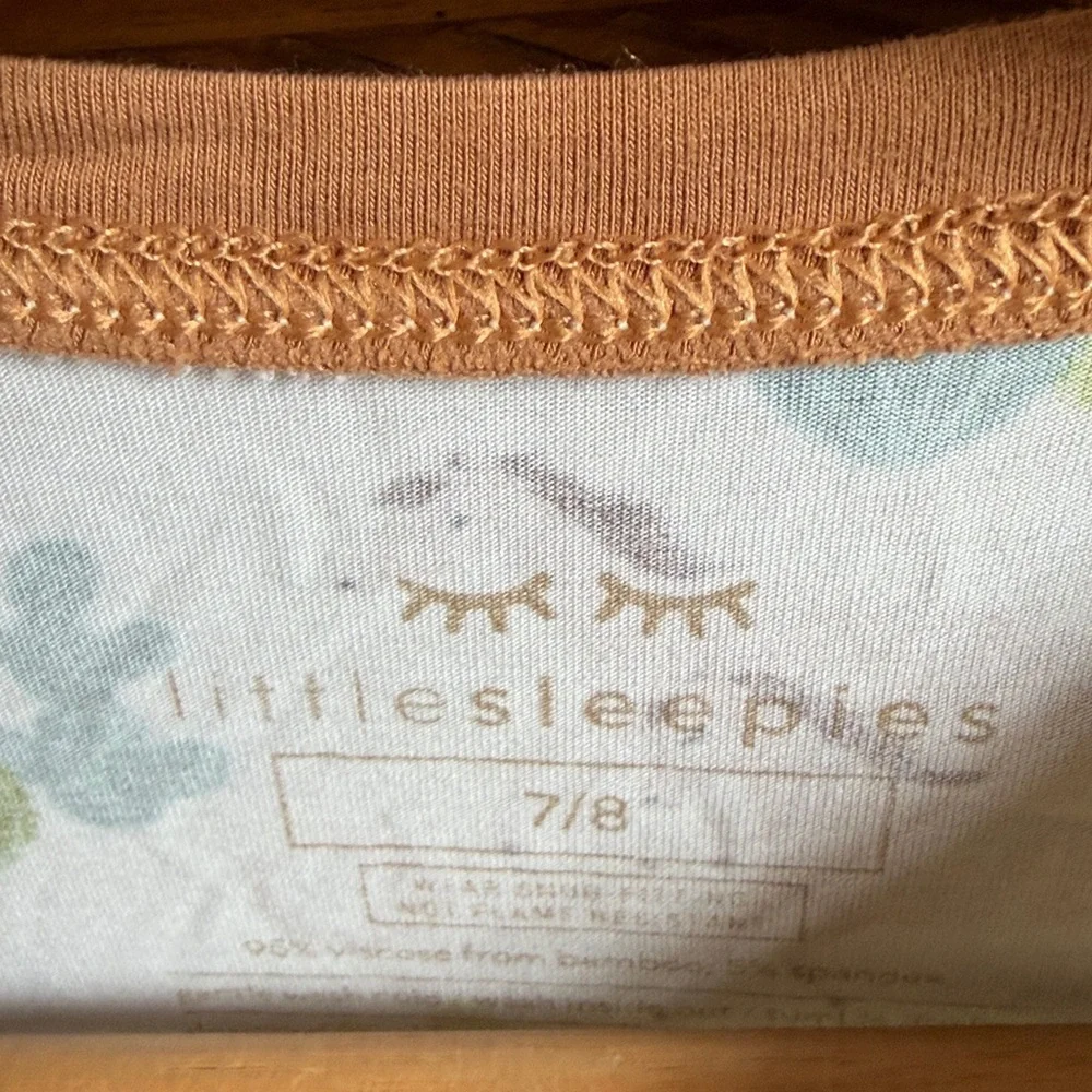 Little Sleepies Cream Horse & Cactus Pajama Set with Brown Trim